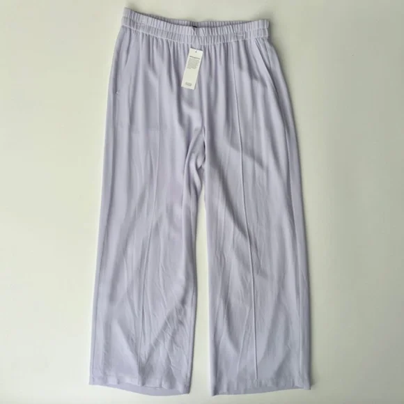 Eileen Fisher Nwt Silk Georgette Crepe Wide Leg Wisteria Purple Pant Pants - Picture 1 of 3